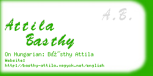 attila basthy business card